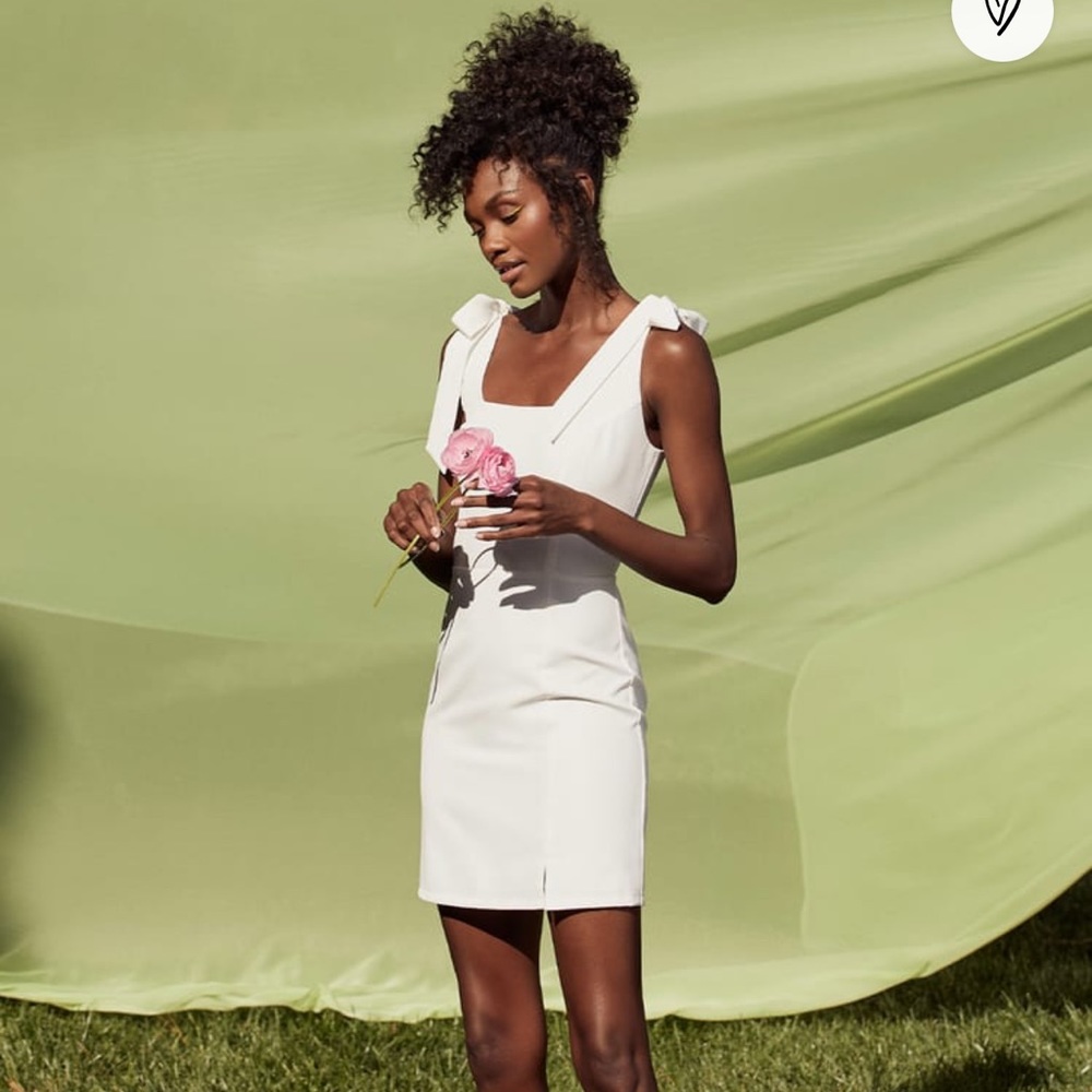 Your Sweetie White Tie-Strap Mini Dress from Lulus size small